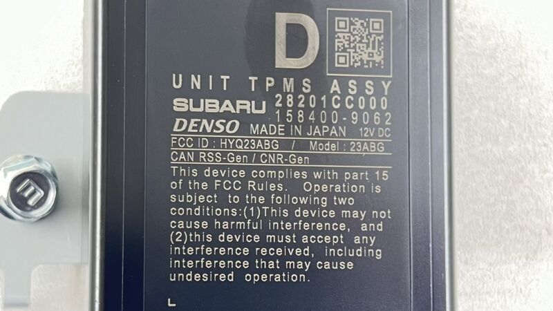 28201CC000 22-25 TOYOTA GR86 TPMS TIRE PRESSURE MONITOR SENSOR MODULE 28201CC000 OEM