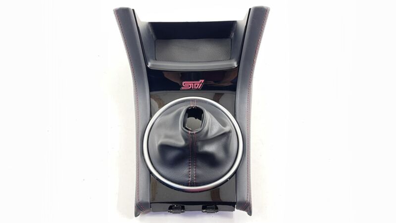 92121VA510 18-21 SUBARU WRX STI CENTER CONSOLE SHIFT BOOT SURROUND BEZEL PANEL TRIM OEM