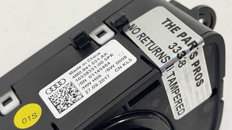 4M0 941 531 AK / 4M0941531AK 17-21 AUDI A4 S4 A5 S5 HEADLIGHT INTERIOR LIGHT CONTROL SWITCH 4M0941531AK OEM