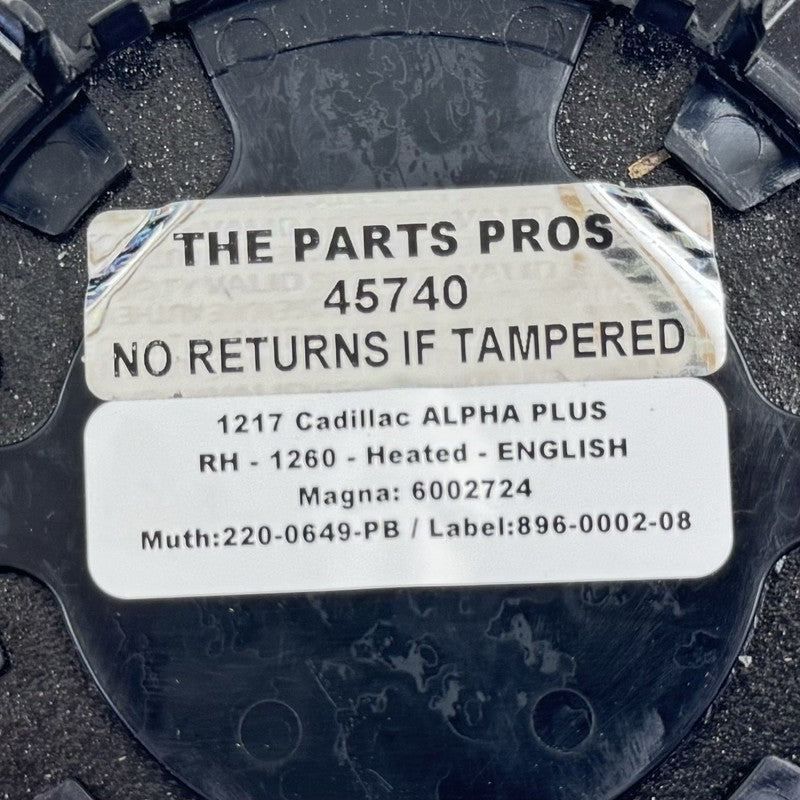 6002724 22-24 CADILLAC CT5 V BLACKWING RIGHT DOOR MIRROR GLASS W/ BLIND SPOT HEATED OEM