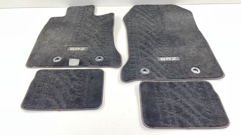 22-23 SUBARU BRZ LEFT RIGHT FRONT REAR CARPET FLOOR MAT BLACK SET OEM