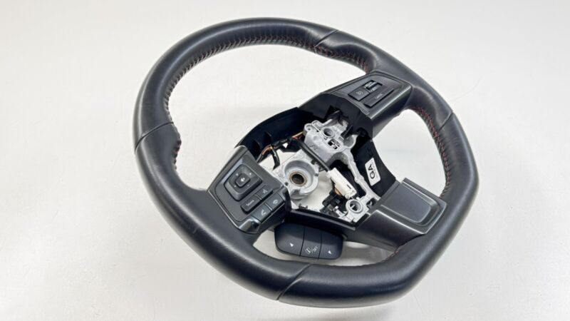 18-21 SUBARU WRX DRIVER STEERING WHEEL LEATHER BLACK OEM