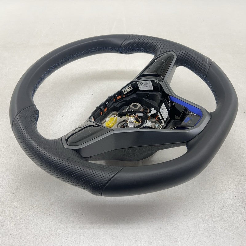 5H0-124-B / 5H0 124 B / 5H0124B 22-25 VOLKSWAGEN GOLF R DRIVER STEERING WHEEL LEATHER WITH BLUE STITCHING OEM
