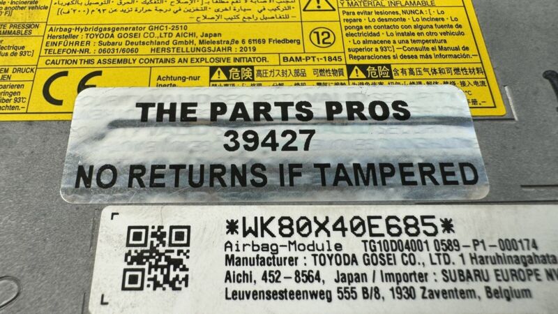 15-21 SUBARU WRX STI DRIVER LEFT FRONT KNEE AIRBAG AIR BAG SRS OEM