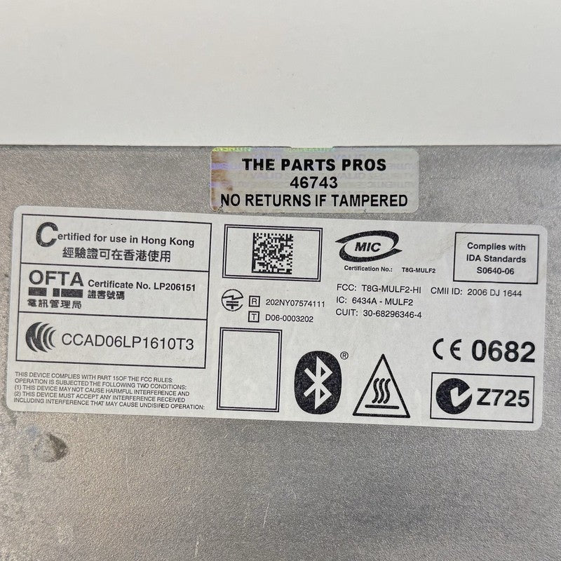 9 178 898 / 9178898 06-10 BMW M6 E63 E64 Bluetooth Communication Interface Module 9178898 OEM