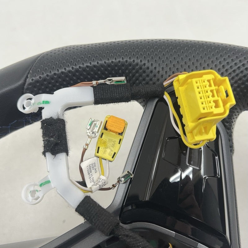 5H0-124-B / 5H0 124 B / 5H0124B 22-25 VOLKSWAGEN GOLF R DRIVER STEERING WHEEL LEATHER WITH BLUE STITCHING OEM