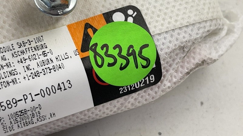 1005258-00-D / 1005258 00 D / 100525800D 12-21 TESLA MODEL S RIGHT FRONT SEAT AIRBAG AIR BAG SRS 1005258-00-D OEM