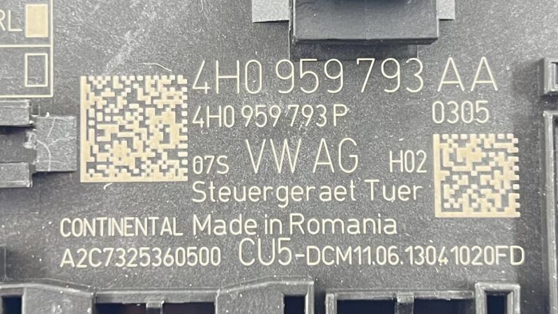 4H0 959 793 AA / 4H0959793AA 13-16 PORSCHE PANAMERA DRIVER LEFT FRONT DOOR CONTROL MODULE 4H0 959 793 AA OEM