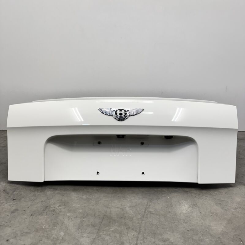13-18 BENTLEY FLYING SPUR TRUNK LID REAR DECK COMPLETE WHITE OEM