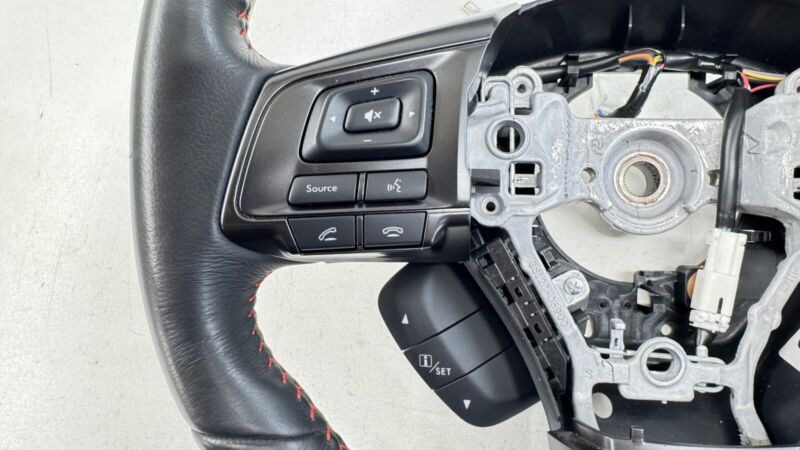 18-21 SUBARU WRX DRIVER STEERING WHEEL LEATHER BLACK OEM