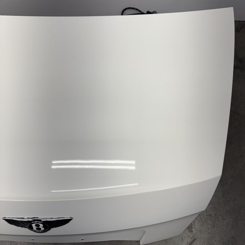 13-18 BENTLEY FLYING SPUR TRUNK LID REAR DECK COMPLETE WHITE OEM
