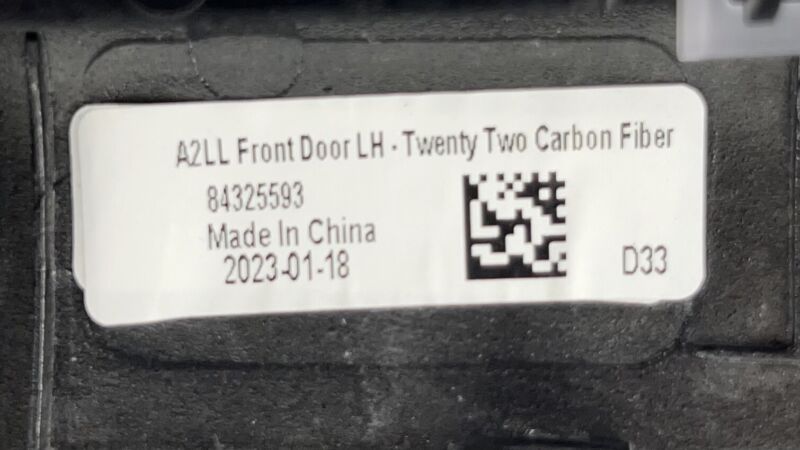 84523935 22-24 CADILLAC CT5 V BLACKWING CARBON FIBER DOOR PANEL & DASH TRIM SET OEM