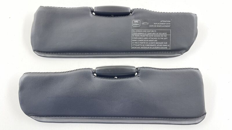 15-17 MCLAREN 650S SUNVISOR SUN VISOR SHADE PAIR LEATHER BLACK OEM