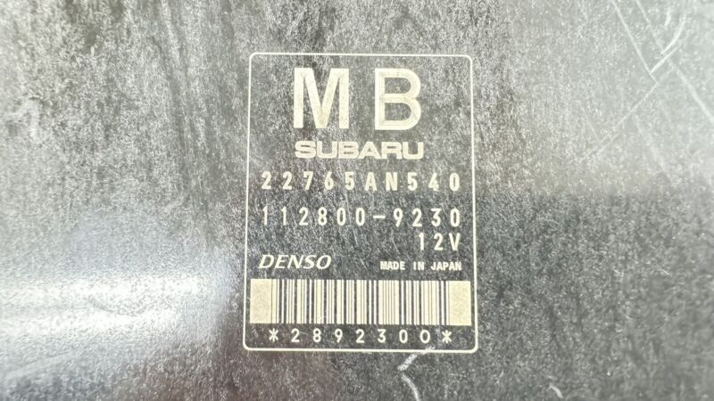 22765AN540 2020 SUBARU WRX STI 2.5L ECU ENGINE CONTROL MODULE UNIT 22765AN540 OEM