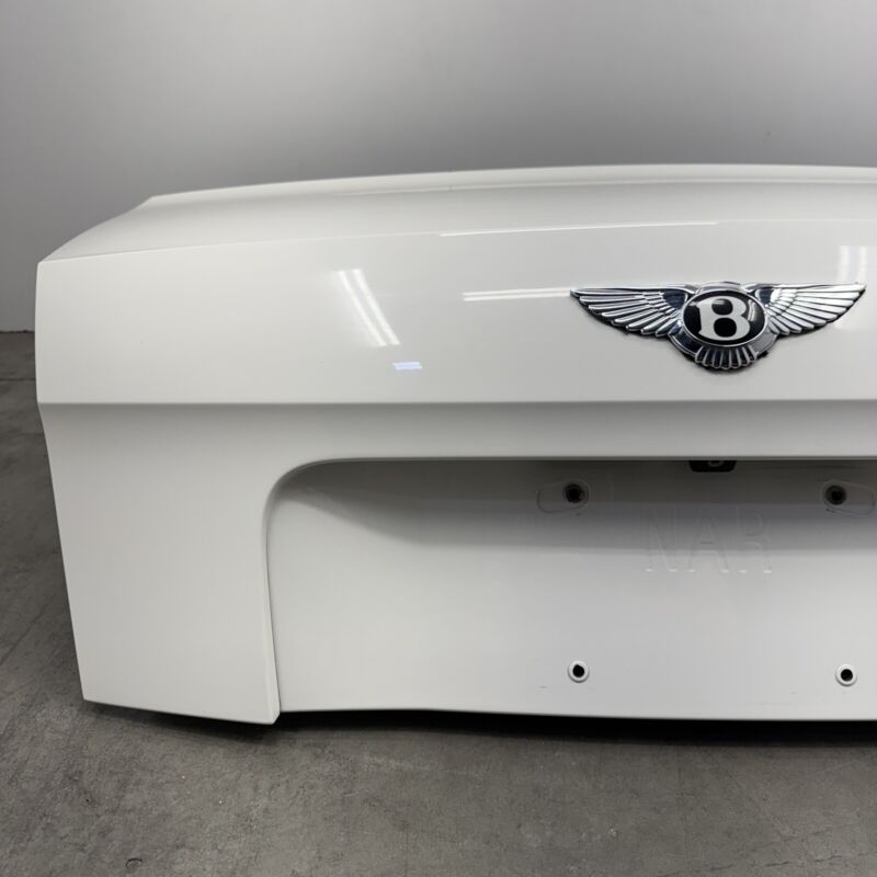 13-18 BENTLEY FLYING SPUR TRUNK LID REAR DECK COMPLETE WHITE OEM