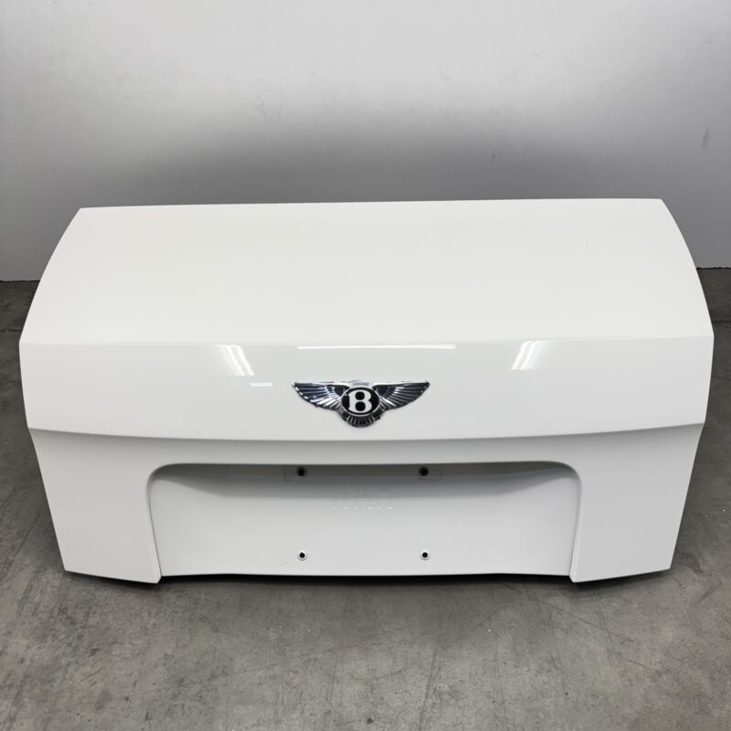13-18 BENTLEY FLYING SPUR TRUNK LID REAR DECK COMPLETE WHITE OEM