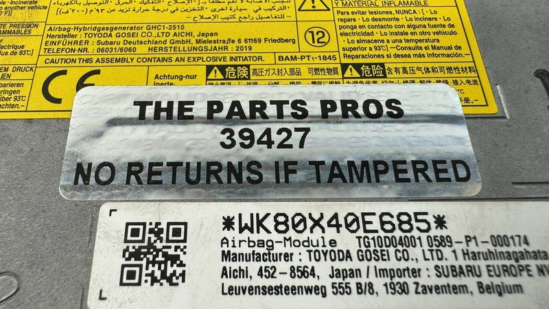 15-21 SUBARU WRX STI DRIVER LEFT FRONT KNEE AIRBAG AIR BAG SRS OEM