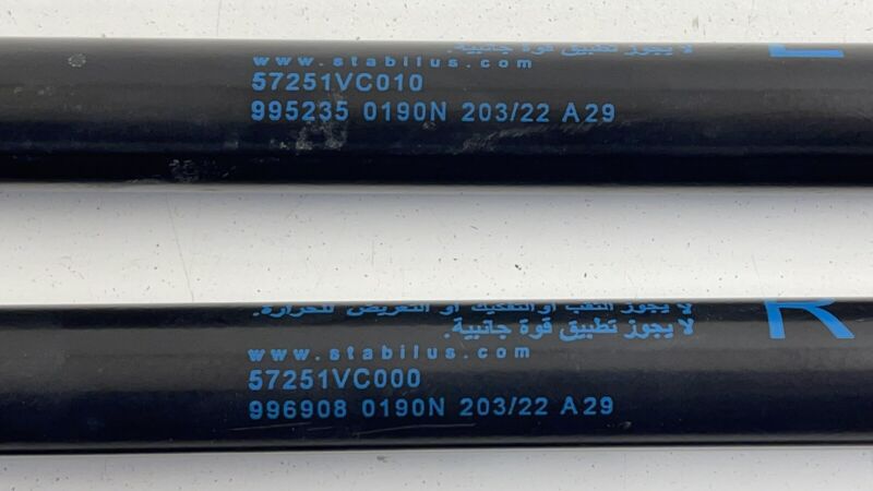 22-23 SUBARU WRX LEFT RIGHT FRONT HOOD SHOCK STRUT LIFT SUPPORT CYLINDER OEM
