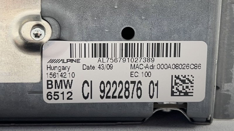 9 222 876 / 9222876 09-10 BMW M6 E63 E64 NAVIGATION RADIO CD MULTIMEDIA HEAD UNIT 9222876 OEM