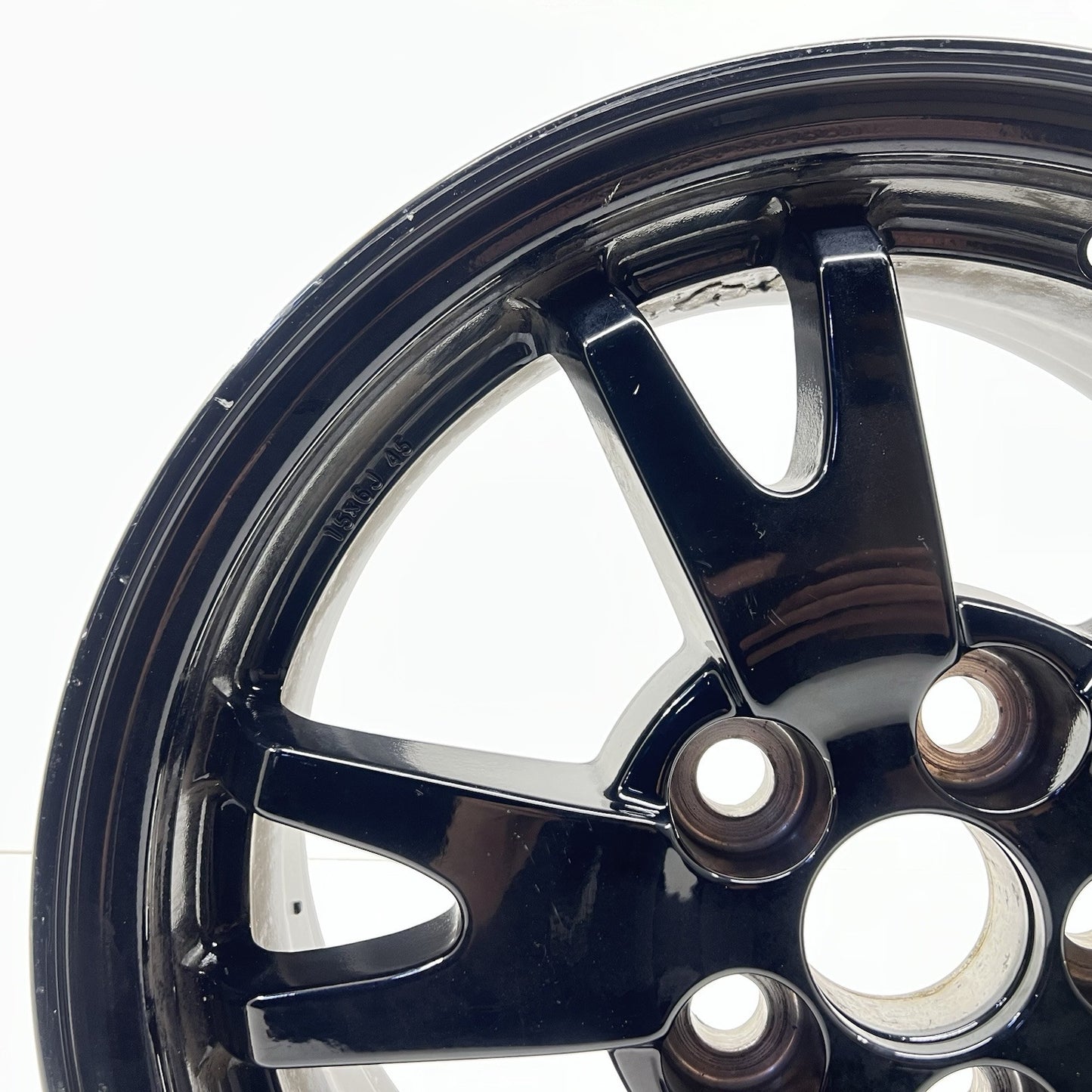 10-15 TOYOTA PRIUS WHEEL RIM 15x6 +45 OFFSET 5 SPLIT SPOKE BLACK FACTORY OEM