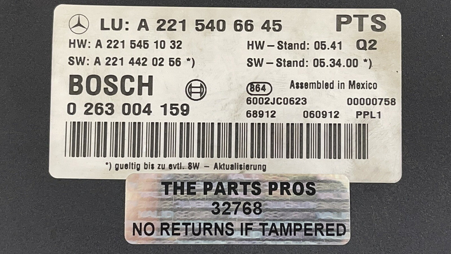 07-09 MERCEDES W221 S550 PARKTRONIC PARK ASSIST CONTROL MODULE 2218000248 OEM