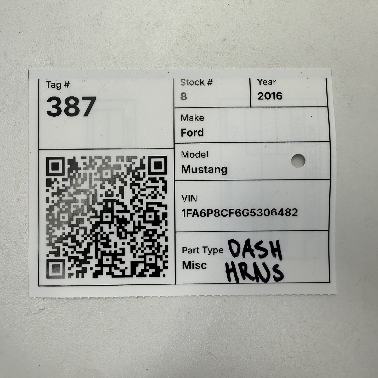 2015-2017 Ford Mustang GT Dash Instrument Panel Wire Harness GR3T-14401-JD OEM