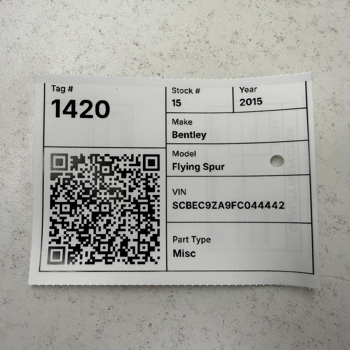 2014-2018 Bentley Flying Spur Transmission Floor Gear Shifter Selector OEM