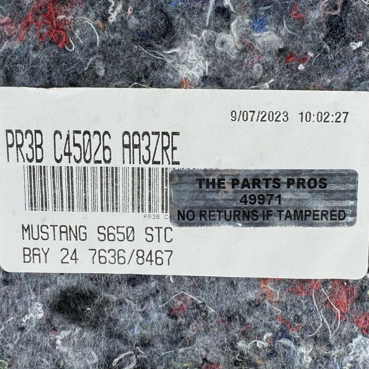 24-26 Ford Mustang Trunk Cargo Compartment Spare Tire Floor Carpet Cover OEM