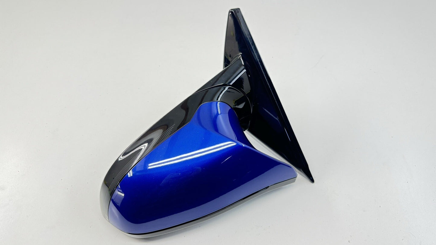 15-20 BMW M4 F82 Driver Left Door Mirror W/ Blind Spot San Marino Blue OEM