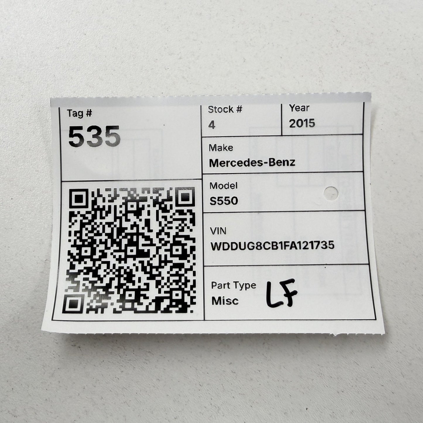 2014-2020 Mercedes S550 W222 Left Front Suspension Ride Height Level Sensor OEM