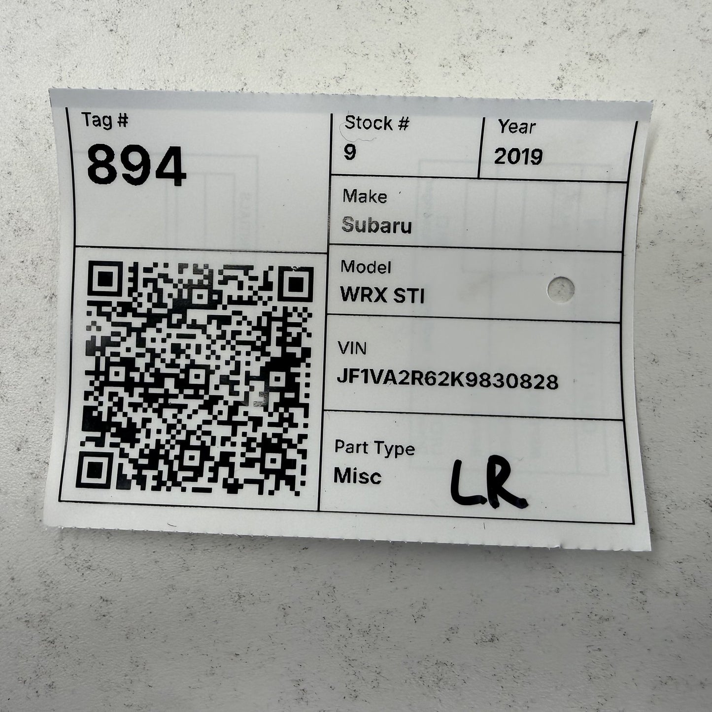 2015-2021 Subaru WRX STI Left Rear Suspension Ride Height Level Sensor OEM