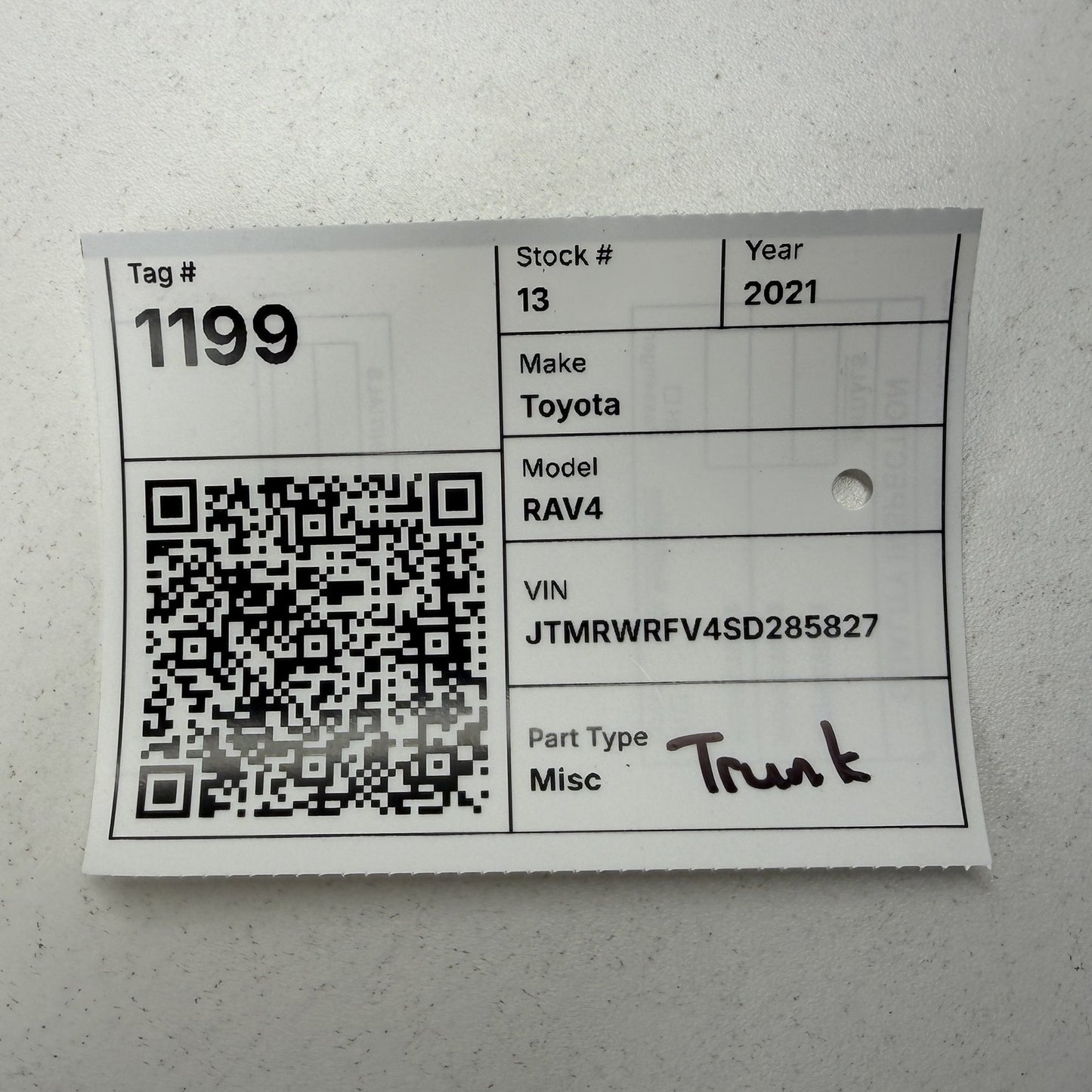 2019-2025 Toyota RAV4 Trunk Tailgate Weatherstrip Seal Rubber 67881-0R050 OEM