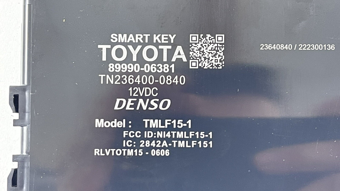19-22 LEXUS ES300H KEYLESS ENTRY SMART KEY CONTROL MODULE 89990-06381 OEM