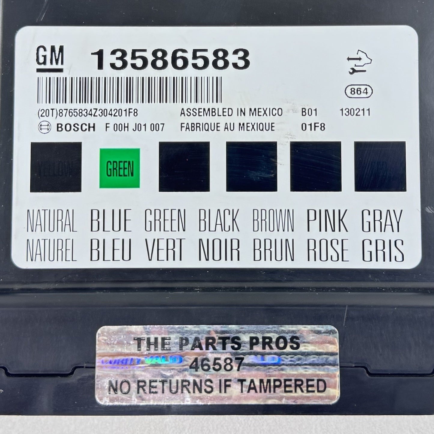 2013 Chevrolet Camaro ZL1 Manual Transmission Body Control Module 13586583 OEM