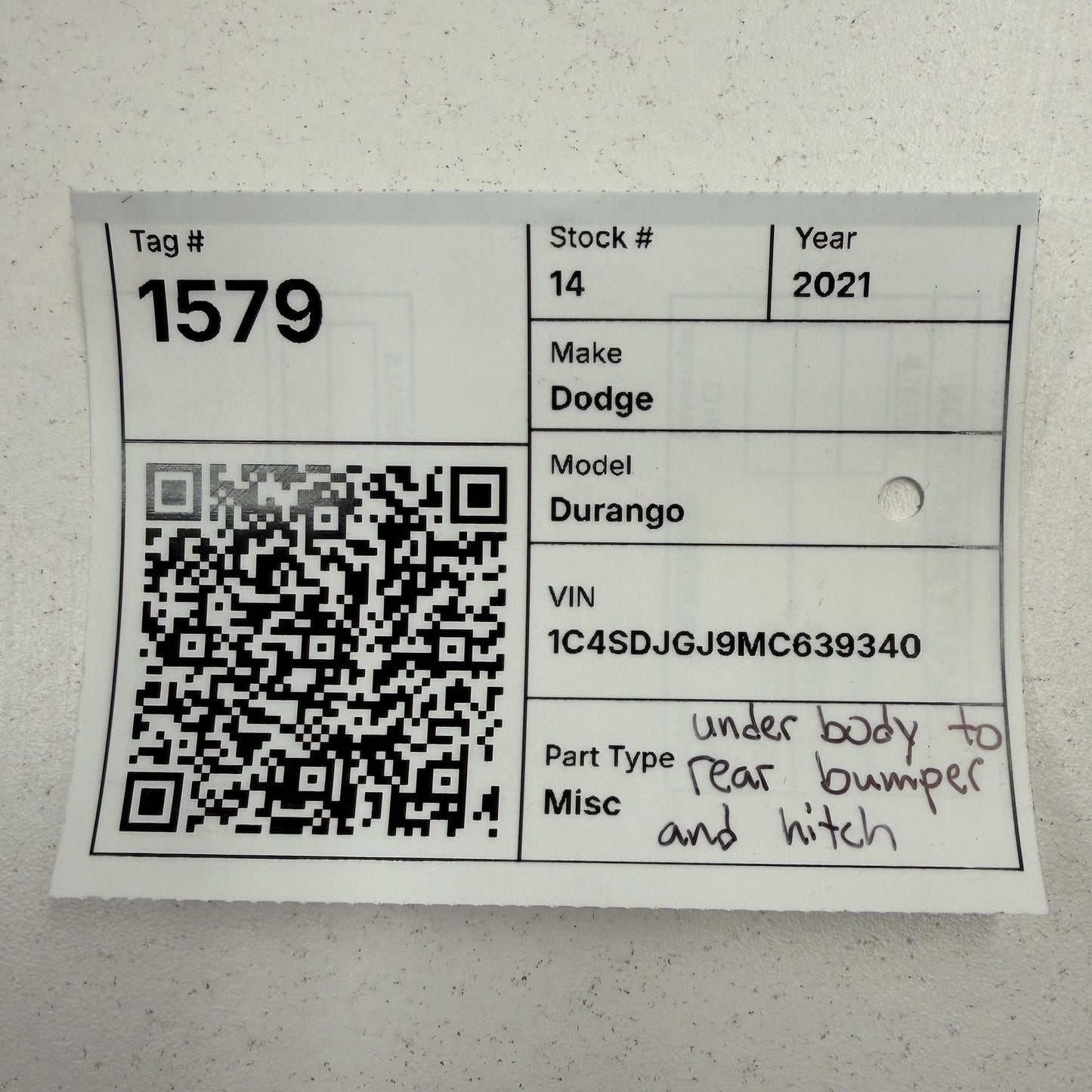 2021-2024 Dodge Durango SRT Under Body Chassis Wiring Harness 68454675AC OEM
