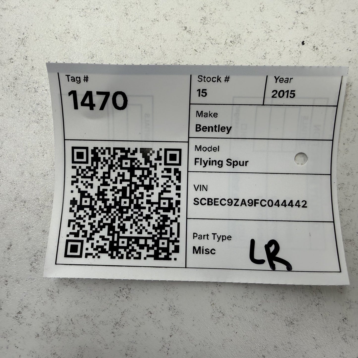 2014-2018 Bentley Flying Spur Left Rear Suspension Ride Height Level Sensor OEM