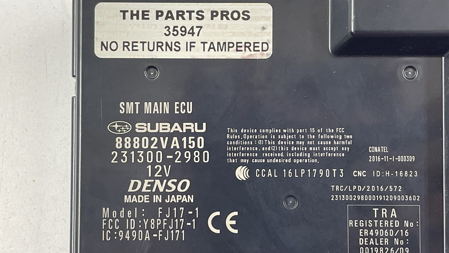 20-21 SUBARU WRX ANTI THEFT LOCKING MODULE KEYLESS ENTRY MODULE 88802VA150 OEM