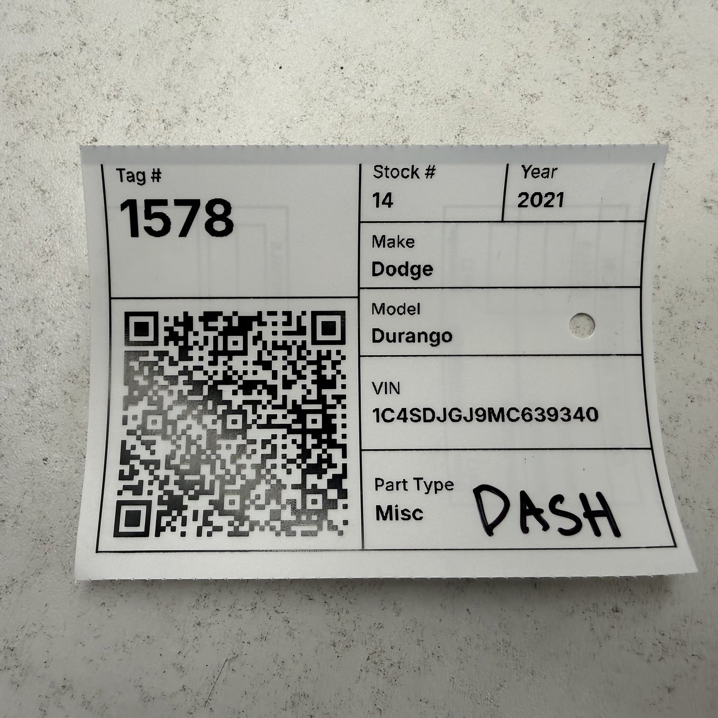 2021 Dodge Durango SRT Dashboard Instrument Panel Wire Harness 68496839AB OEM