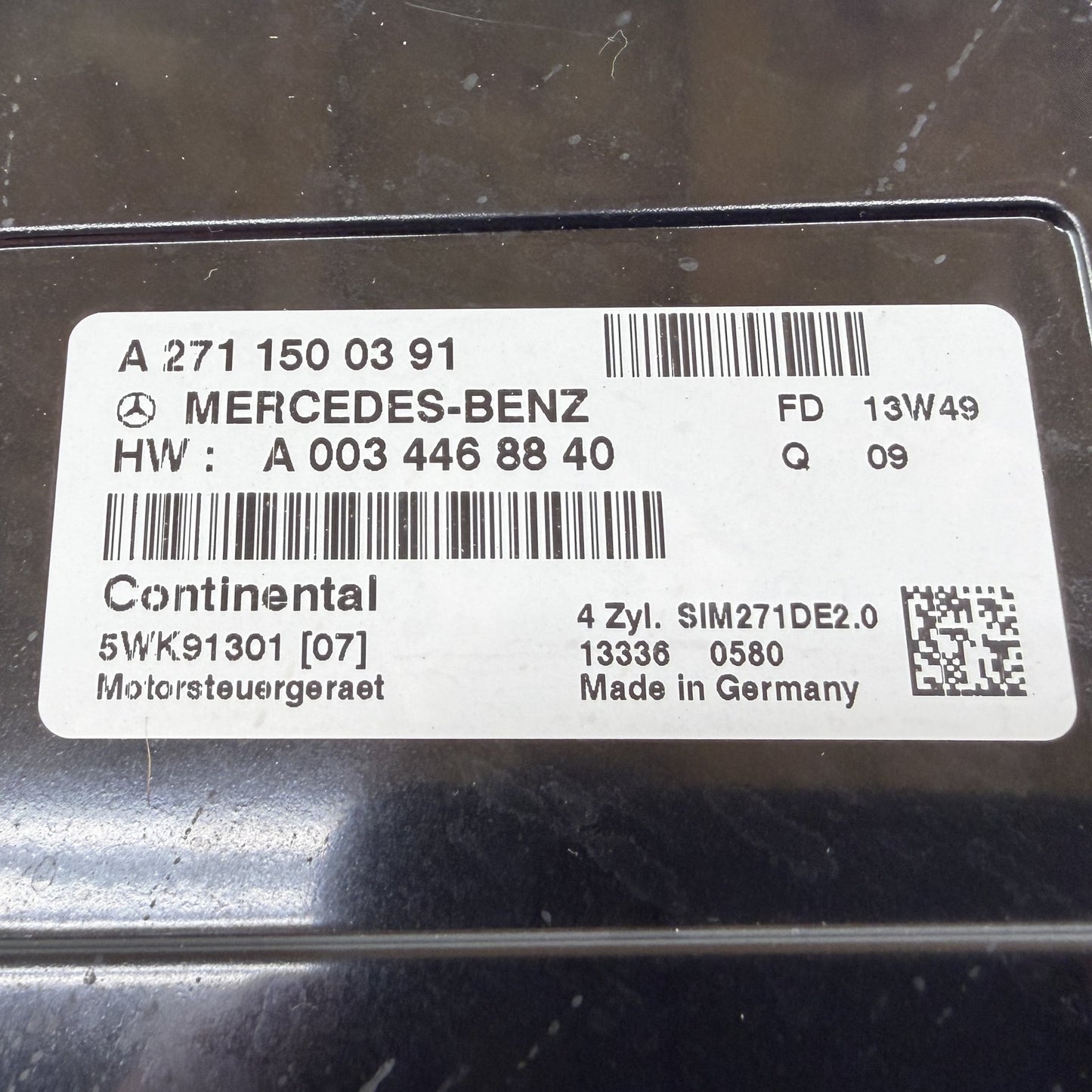 2012-2014 Mercedes C250 W204 1.8L Engine Control Module ECU Ignition Key Set EM