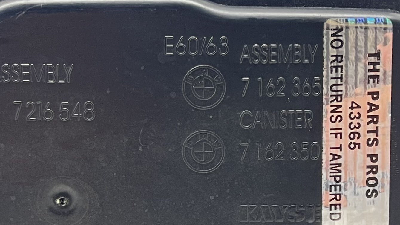 06-10 BMW M6 E63 E64 FUEL EVAP VAPOR CHARCOAL EMISSION CANISTER 7162365 OEM