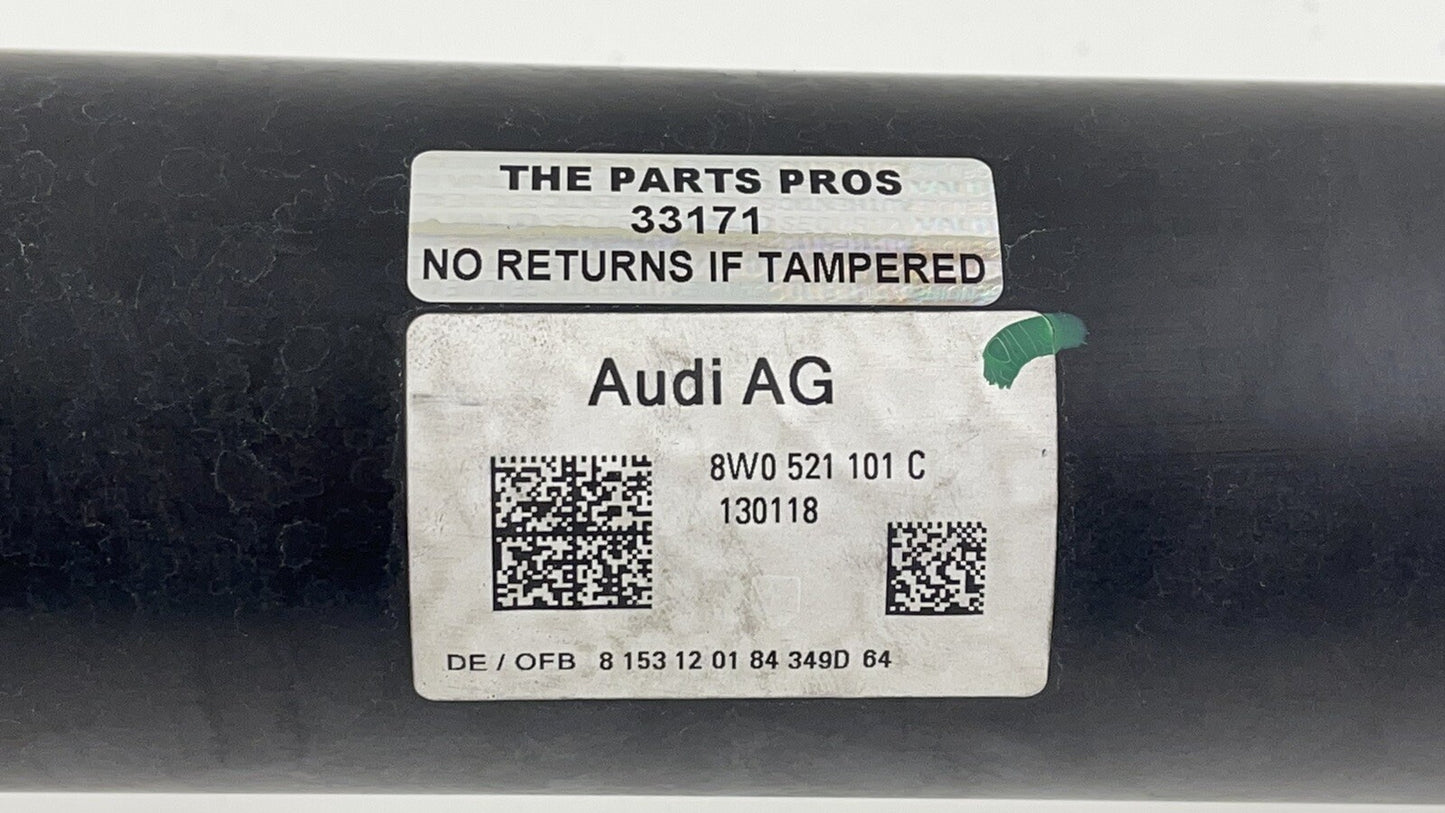 18-23 AUDI S4 S5 AWD 3.0L DRIVESHAFT DRIVE SHAFT LINE PROPELLER CARRIER OEM