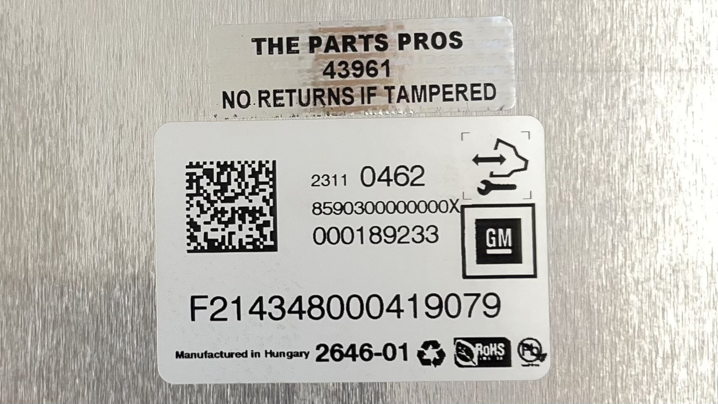 14-17 CHEVY SS SEDAN ACTIVE MAGNETIC RIDE SUSPENSION MODULE 23110462 OEM