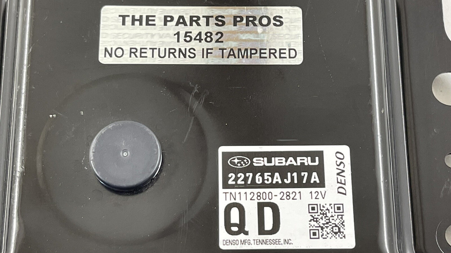 2016 SUBARU LEGACY OUTBACK ECU ENGINE CONTROL MODULE 22765AJ17A OEM