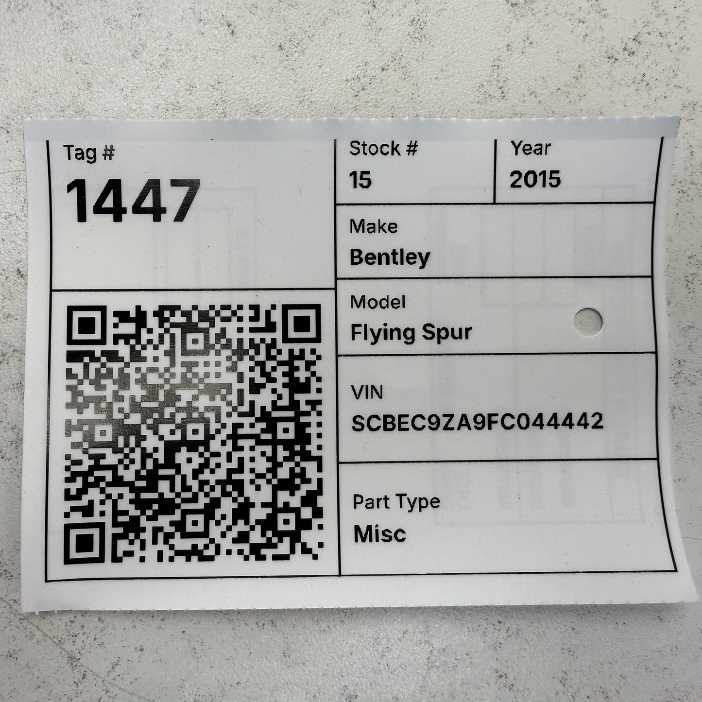 2014-2018 Bentley Flying Spur Anti Theft Alarm Siren Horn 1J0951605A OEM