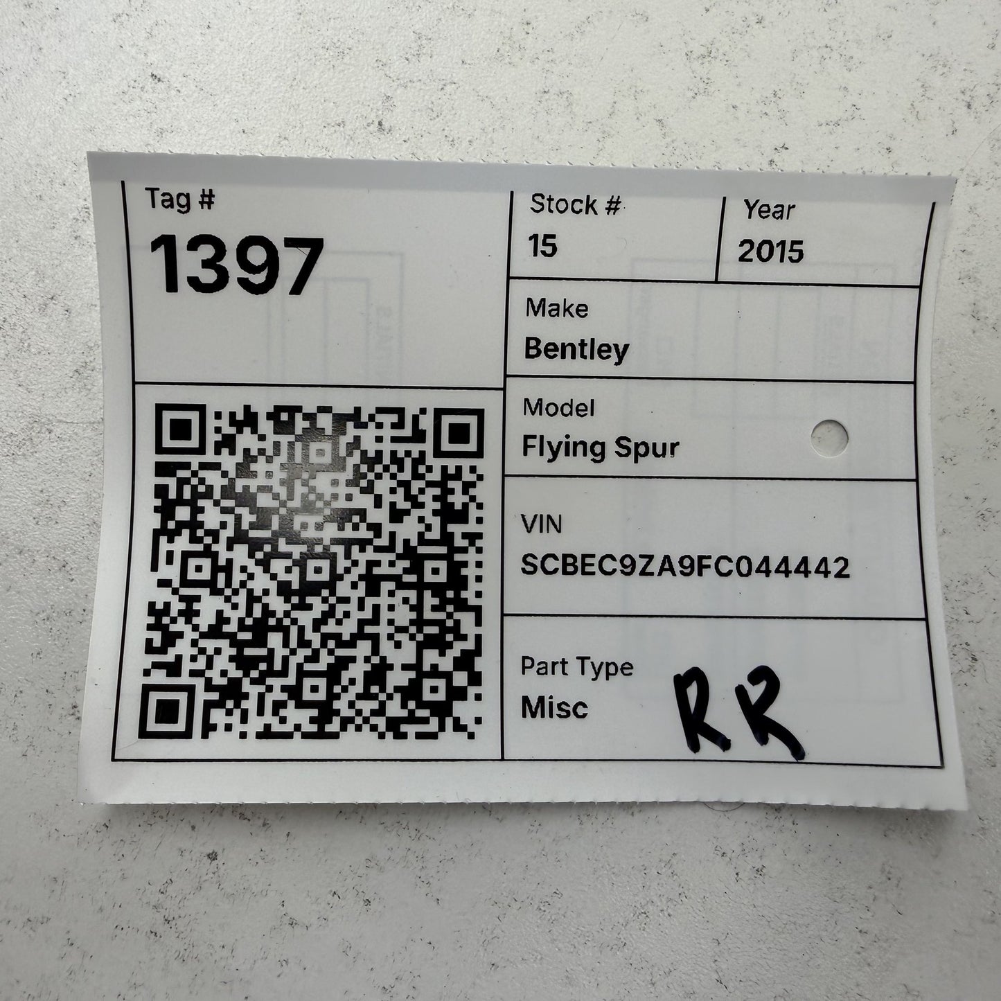 2014-2018 Bentley Flying Spur Passenger Right Rear Door Lock Latch Actuator OEM