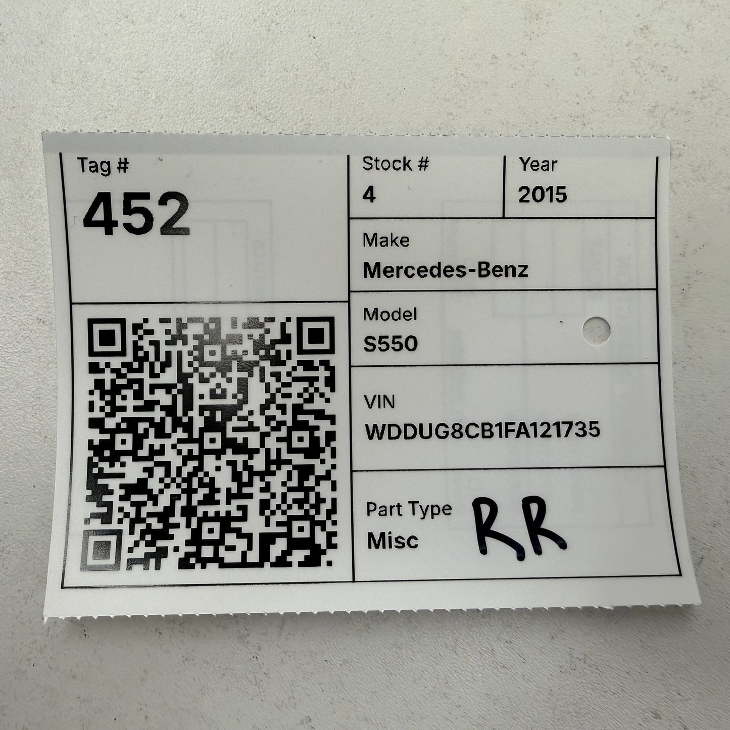 2014-2020 Mercedes-Benz S550 W222 Passenger Right Rear Seat Airbag Air Bag OEM
