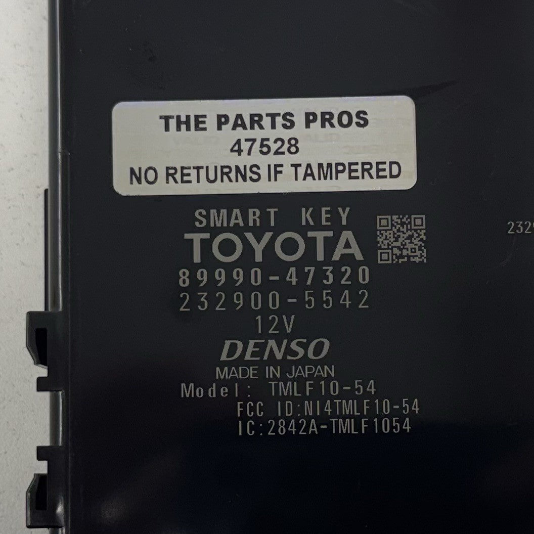 16-17 Toyota Prius V Keyless Entry Smart Key Control Module 89990-47320 OEM