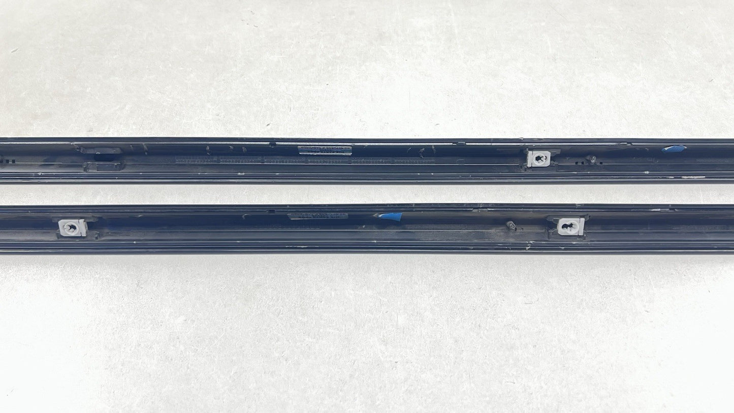18-24 AUDI A4 S-LINE LEFT AND RIGHT SIDE SKIRT ROCKER PANEL EXTENSION PAIR OEM