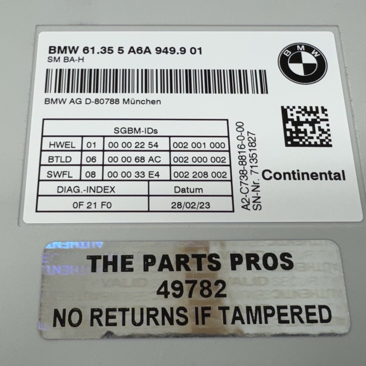 22-24 BMW G01 X3 Driver Left Front Seat Control Module 5A6A949 OEM