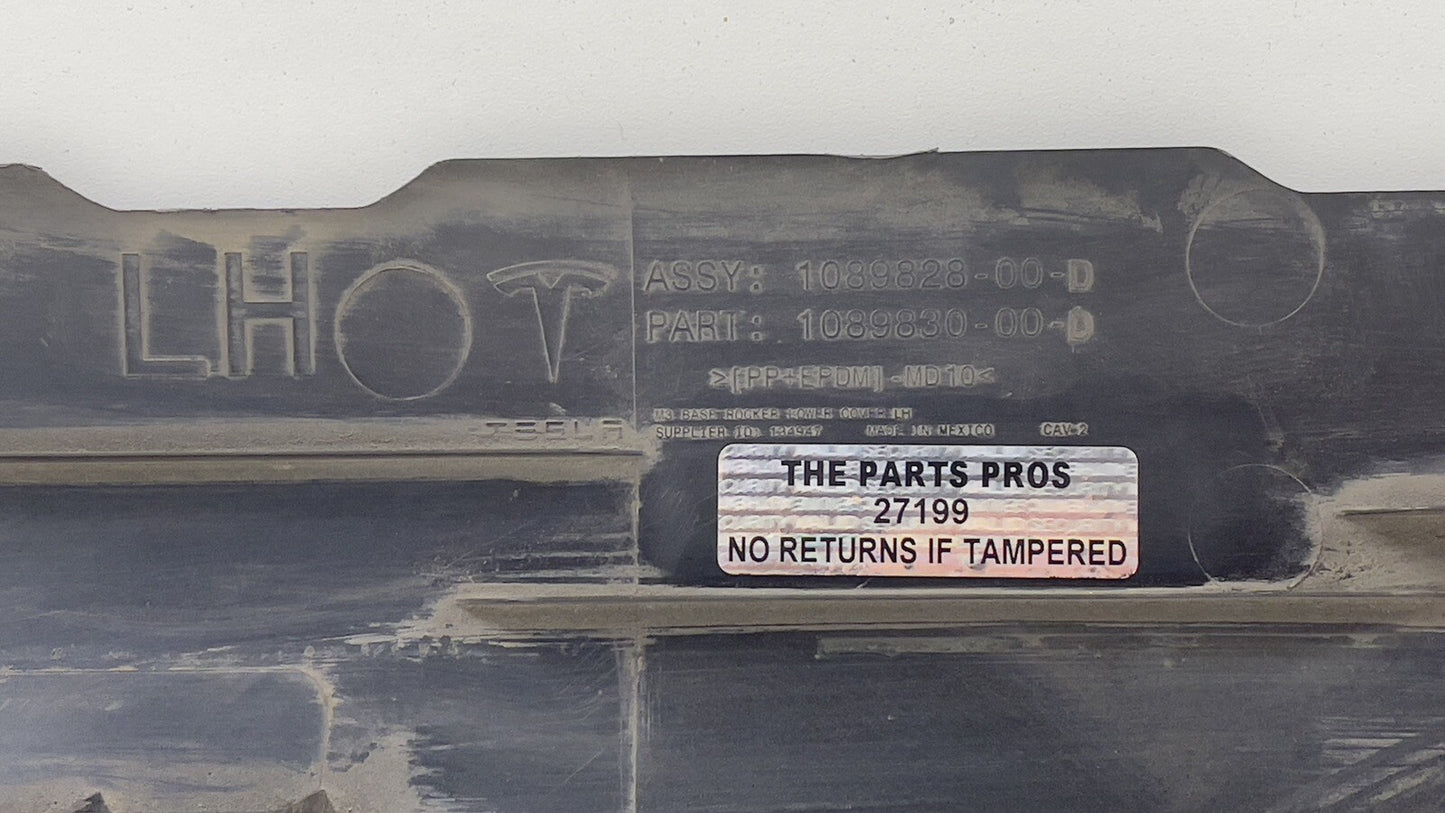 17-23 TESLA MODEL 3 DRIVER LEFT SIDE SKIRT ROCKER PANEL COVER TRIM OEM